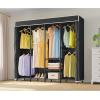 image:imageVIPEK V40C Medium Covered Clothes Rack Freestanding Clothing Rack with Black Oxford Fabric Cover for Hanging Clothes Adjustable Portable Closet Wardrobe for Bedroom amp Walkin Closet Max Load 900LBSBlack Rack With Black Cover