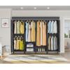 image:imageVIPEK V40C Medium Covered Clothes Rack Freestanding Clothing Rack with Black Oxford Fabric Cover for Hanging Clothes Adjustable Portable Closet Wardrobe for Bedroom amp Walkin Closet Max Load 900LBSBlack Rack With Black Cover