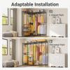 image:imageVIPEK V40C Medium Covered Clothes Rack Freestanding Clothing Rack with Black Oxford Fabric Cover for Hanging Clothes Adjustable Portable Closet Wardrobe for Bedroom amp Walkin Closet Max Load 900LBSBlack Rack With Black Cover