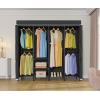 image:imageVIPEK V40C Medium Covered Clothes Rack Freestanding Clothing Rack with Black Oxford Fabric Cover for Hanging Clothes Adjustable Portable Closet Wardrobe for Bedroom amp Walkin Closet Max Load 900LBSBlack Rack With Black Cover