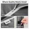 image:imageVIPEK V40C Medium Covered Clothes Rack Freestanding Clothing Rack with Black Oxford Fabric Cover for Hanging Clothes Adjustable Portable Closet Wardrobe for Bedroom amp Walkin Closet Max Load 900LBSBlack Rack With Grey Cover