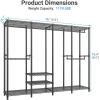 image:imageVIPEK V40C Medium Covered Clothes Rack Freestanding Clothing Rack with Black Oxford Fabric Cover for Hanging Clothes Adjustable Portable Closet Wardrobe for Bedroom amp Walkin Closet Max Load 900LBSBlack Rack With Black Cover
