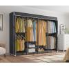 image:imageVIPEK V40C Medium Covered Clothes Rack Freestanding Clothing Rack with Black Oxford Fabric Cover for Hanging Clothes Adjustable Portable Closet Wardrobe for Bedroom amp Walkin Closet Max Load 900LBSBlack Rack With Black Cover