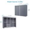 image:imageVIPEK V40C Medium Covered Clothes Rack Freestanding Clothing Rack with Black Oxford Fabric Cover for Hanging Clothes Adjustable Portable Closet Wardrobe for Bedroom amp Walkin Closet Max Load 900LBSWhite Rack With Grey Cover
