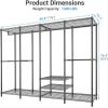 image:imageVIPEK V40C Medium Covered Clothes Rack Freestanding Clothing Rack with Black Oxford Fabric Cover for Hanging Clothes Adjustable Portable Closet Wardrobe for Bedroom amp Walkin Closet Max Load 900LBSBlack Rack With Grey Cover