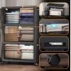 image:imageUAMFURI Extra Large Stackable Storage Bins with Lids amp Wheels Foldable Plastic Storage Bins 1 White 302080Black