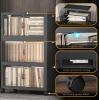 image:imageUAMFURI Extra Large Stackable Storage Bins with Lids amp Wheels Foldable Plastic Storage Bins 1 White 302080Black