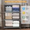 image:imageUAMFURI Extra Large Stackable Storage Bins with Lids amp Wheels Foldable Plastic Storage Bins 1 White 302080Black
