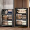 image:imageUAMFURI Extra Large Stackable Storage Bins with Lids amp Wheels Foldable Plastic Storage Bins 1 White 302080Black