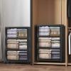 image:imageUAMFURI Extra Large Stackable Storage Bins with Lids amp Wheels Foldable Plastic Storage Bins 1 White 302080Black