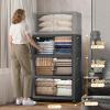 image:imageUAMFURI Extra Large Stackable Storage Bins with Lids amp Wheels Foldable Plastic Storage Bins 1 White 302080Black