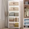 image:imageUAMFURI Extra Large Stackable Storage Bins with Lids amp Wheels Foldable Plastic Storage Bins 1 White 302080white