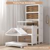 image:imageUAMFURI Extra Large Stackable Storage Bins with Lids amp Wheels Foldable Plastic Storage Bins 1 White 302080white
