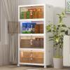 image:imageUAMFURI Extra Large Stackable Storage Bins with Lids amp Wheels Foldable Plastic Storage Bins 1 White 302080white