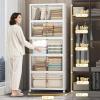 image:imageUAMFURI Stackable Storage Bins with Lids Extra Large Plastic Organizer Cabinet Drawers 336QT Collapsible Closet Containers with Doors and WheelsFor Bedroom Kitchen Office Garage3Pack CubeWhite112QT28Gal