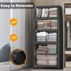 image:imageUAMFURI Stackable Storage Bins with Lids Extra Large Plastic Organizer Cabinet Drawers 336QT Collapsible Closet Containers with Doors and WheelsFor Bedroom Kitchen Office Garage3Pack CubeDark112QT28Gal