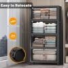 image:imageUAMFURI Stackable Storage Bins with Lids Extra Large Plastic Organizer Cabinet Drawers 336QT Collapsible Closet Containers with Doors and WheelsFor Bedroom Kitchen Office Garage3Pack CubeDark112QT28Gal