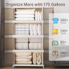 image:imageUAMFURI Stackable Storage Bins with Lids amp Wheels amp Door Foldable Collapsible Closet Organizers Extra Large Plastic Storage Drawers for Bedroom Dorm Office Garage White112qt 4Pack with 1 top lidWhite180QT