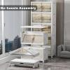 image:imageUAMFURI Stackable Storage Bins with Lids amp Wheels amp Door Foldable Collapsible Closet Organizers Extra Large Plastic Storage Drawers for Bedroom Dorm Office Garage White112qt 4Pack with 1 top lidWhite175QT