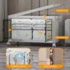 image:imageUAMFURI Stackable Storage Bins with Lids amp Wheels amp Door Foldable Collapsible Closet Organizers Extra Large Plastic Storage Drawers for Bedroom Dorm Office Garage White112qt 4Pack with 1 top lidWhite175QT