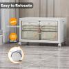 image:imageUAMFURI Stackable Storage Bins with Lids amp Wheels amp Door Foldable Collapsible Closet Organizers Extra Large Plastic Storage Drawers for Bedroom Dorm Office Garage White112qt 4Pack with 1 top lidWhite175QT