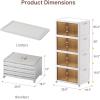 image:imageUAMFURI Stackable Storage Bins with Lids amp Wheels amp Door Foldable Collapsible Closet Organizers Extra Large Plastic Storage Drawers for Bedroom Dorm Office Garage White112qt 4Pack with 1 top lidWhite180QT