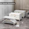 image:imageUAMFURI Stackable Storage Bins with Lids amp Wheels amp Door Foldable Collapsible Closet Organizers Extra Large Plastic Storage Drawers for Bedroom Dorm Office Garage White112qt 4Pack with 1 top lidWhite175QT