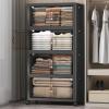 image:imageUAMFURI Stackable Storage Bins with Lids amp Wheels amp Door Foldable Collapsible Closet Organizers Extra Large Plastic Storage Drawers for Bedroom Dorm Office Garage White112qt 4Pack with 1 top lidDark112QT