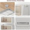 image:imageUAMFURI Stackable Storage Bins with Lids amp Wheels amp Door Foldable Collapsible Closet Organizers Extra Large Plastic Storage Drawers for Bedroom Dorm Office Garage White112qt 4Pack with 1 top lidWhite180QT
