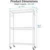 image:imageVIPEK R2 Plus Rolling Clothes Rack for Hanging Clothes Heavy Duty Clothing Rack 3 Tiers Adjustable Metal Wire Shelving Garment Racks with Side Hooks Closet Organizers and Storage Wardrobe BronzeWhite