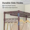 image:imageVIPEK R2 Plus Rolling Clothes Rack for Hanging Clothes Heavy Duty Clothing Rack 3 Tiers Adjustable Metal Wire Shelving Garment Racks with Side Hooks Closet Organizers and Storage Wardrobe BronzeBronze