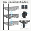 image:imageVIPEK R2 Plus Rolling Clothes Rack for Hanging Clothes Heavy Duty Clothing Rack 3 Tiers Adjustable Metal Wire Shelving Garment Racks with Side Hooks Closet Organizers and Storage Wardrobe BronzeBlack