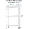 image:imageVIPEK R2 Plus Rolling Clothes Rack for Hanging Clothes Heavy Duty Clothing Rack 3 Tiers Adjustable Metal Wire Shelving Garment Racks with Side Hooks Closet Organizers and Storage Wardrobe BronzeWhite