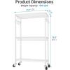 image:imageVIPEK R2 Plus Rolling Clothes Rack for Hanging Clothes Heavy Duty Clothing Rack 3 Tiers Adjustable Metal Wire Shelving Garment Racks with Side Hooks Closet Organizers and Storage Wardrobe BronzeWhite