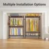 image:imageVIPEK R2 Plus Rolling Clothes Rack for Hanging Clothes Heavy Duty Clothing Rack 3 Tiers Adjustable Metal Wire Shelving Garment Racks with Side Hooks Closet Organizers and Storage Wardrobe BronzeBronze