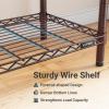 image:imageVIPEK R2 Plus Rolling Clothes Rack for Hanging Clothes Heavy Duty Clothing Rack 3 Tiers Adjustable Metal Wire Shelving Garment Racks with Side Hooks Closet Organizers and Storage Wardrobe BronzeBronze