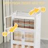 image:imageUAMFURI Stackable Storage Bins with Doors amp Lids amp Wheels Foldable Collapsible Closet Organizers Large Storage Cabinet for Bedroom Dorm 6 LL