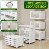 image:imageUAMFURI Stackable Storage Bins with Doors amp Lids amp Wheels Foldable Collapsible Closet Organizers Large Storage Cabinet for Bedroom Dorm 6 LL