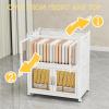 image:imageUAMFURI Stackable Storage Bins with Doors amp Lids amp Wheels Foldable Collapsible Closet Organizers Large Storage Cabinet for Bedroom Dorm 6 LL