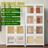 image:imageUAMFURI Stackable Storage Bins with Doors amp Lids amp Wheels Foldable Collapsible Closet Organizers Large Storage Cabinet for Bedroom Dorm 6 LL