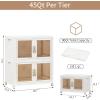 image:imageUAMFURI Stackable Storage Bins with Doors amp Lids amp Wheels Foldable Collapsible Closet Organizers Large Storage Cabinet for Bedroom Dorm 6 LM