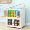 image:imageUAMFURI Stackable Storage Bins with Doors amp Lids amp Wheels Foldable Collapsible Closet Organizers Large Storage Cabinet for Bedroom Dorm 6 LM