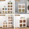 image:imageUAMFURI Stackable Storage Bins with Doors amp Lids amp Wheels Foldable Collapsible Closet Organizers Large Storage Cabinet for Bedroom Dorm 6 LM