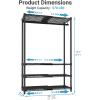 image:imageVIPEK X10 Heavy Duty Clothes Rack Expandable Metal Clothing Racks for Hanging from 2 to 35 with 4Tier Adjustable Wire Shelves amp Hanging Rod Portable Closet System for Reachin amp Walkin Closets