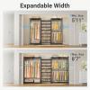 image:imageVIPEK S3X Expandable Clothes Rack Industrial Pipe Closet System Adjustable from 511 to 87 with 6Tier Shoe Shelves Heavy Duty Garment Rack Space Saving Wall Closet OrganizerS3X