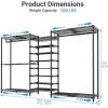image:imageVIPEK S3X Expandable Clothes Rack Industrial Pipe Closet System Adjustable from 511 to 87 with 6Tier Shoe Shelves Heavy Duty Garment Rack Space Saving Wall Closet OrganizerS3X