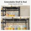 image:imageVIPEK S3X Expandable Clothes Rack Industrial Pipe Closet System Adjustable from 511 to 87 with 6Tier Shoe Shelves Heavy Duty Garment Rack Space Saving Wall Closet OrganizerS3X