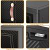 image:imageUAMFURI Extra Large Stackable Storage Bins with Lids amp Wheels 504QT168QT42GAL3Pack Foldable Collapsible Closet Organizers Storage Cabinet with Doors for Bedroom DormBlack