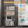 image:imageUAMFURI Extra Large Stackable Storage Bins with Lids amp Wheels 504QT168QT42GAL3Pack Foldable Collapsible Closet Organizers Storage Cabinet with Doors for Bedroom DormBlack