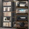 image:imageUAMFURI Extra Large Stackable Storage Bins with Lids amp Wheels 504QT168QT42GAL3Pack Foldable Collapsible Closet Organizers Storage Cabinet with Doors for Bedroom DormBlack